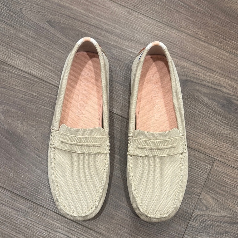 Rothy's Tan Slip-On Loafers with Moccasin Style - NWOT - Worn ONCE!